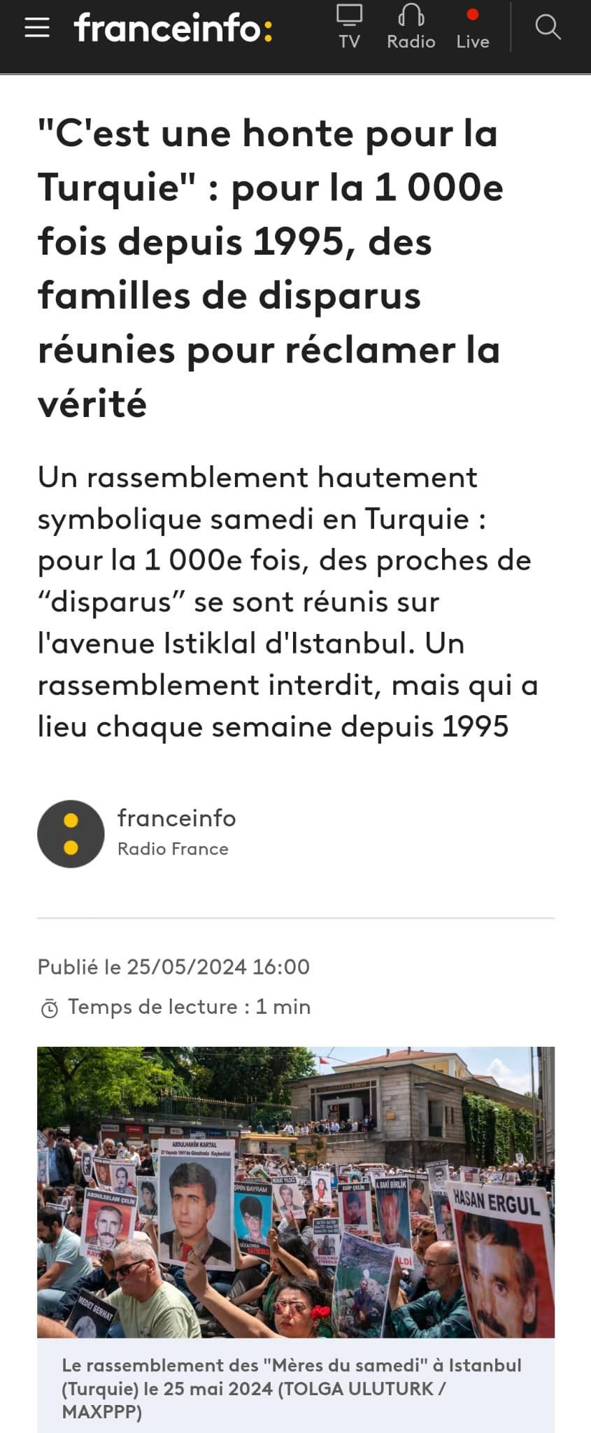 France Info on May 25, 2024