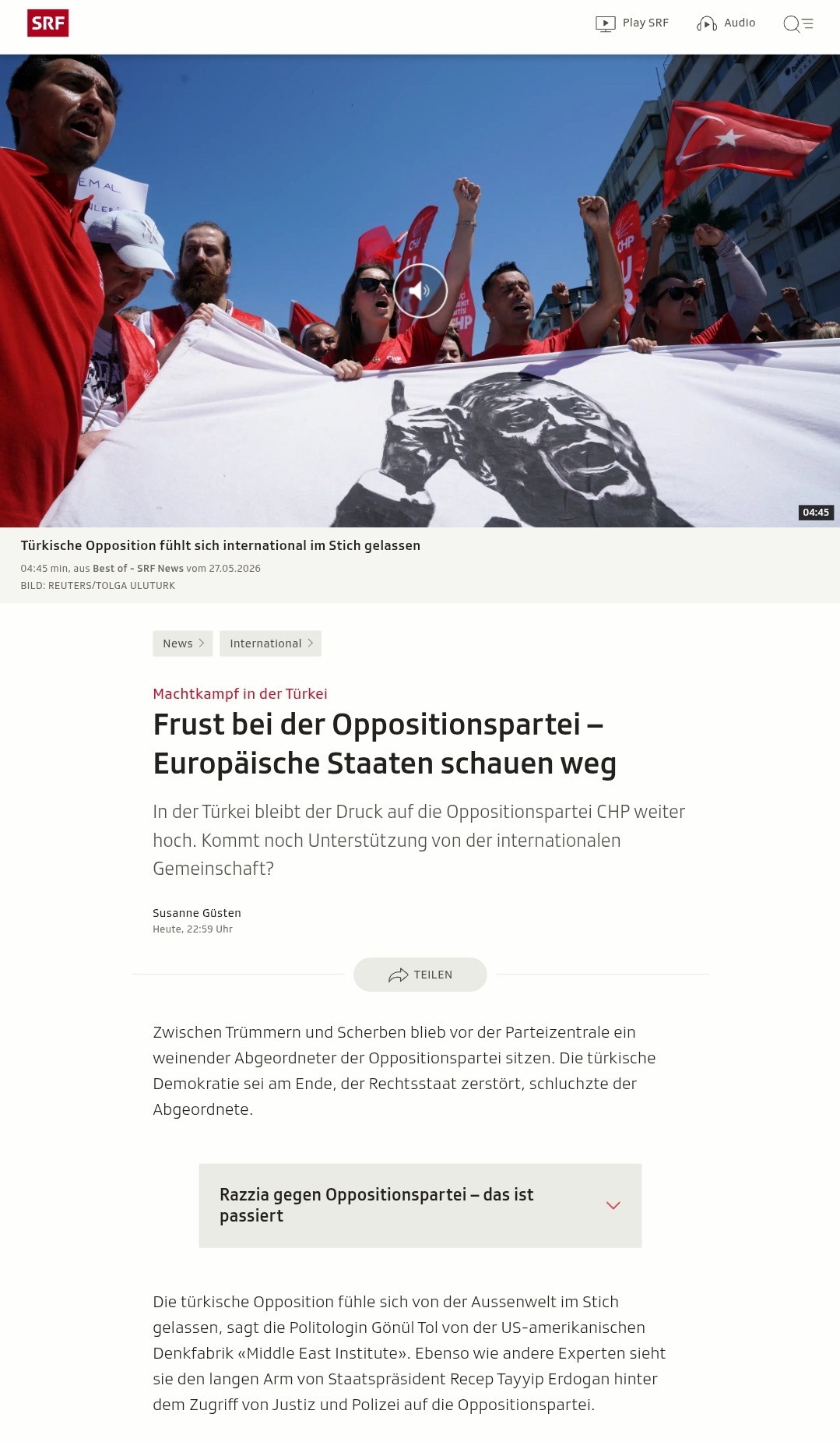 SRF NEWS ON MAY 31, 2026