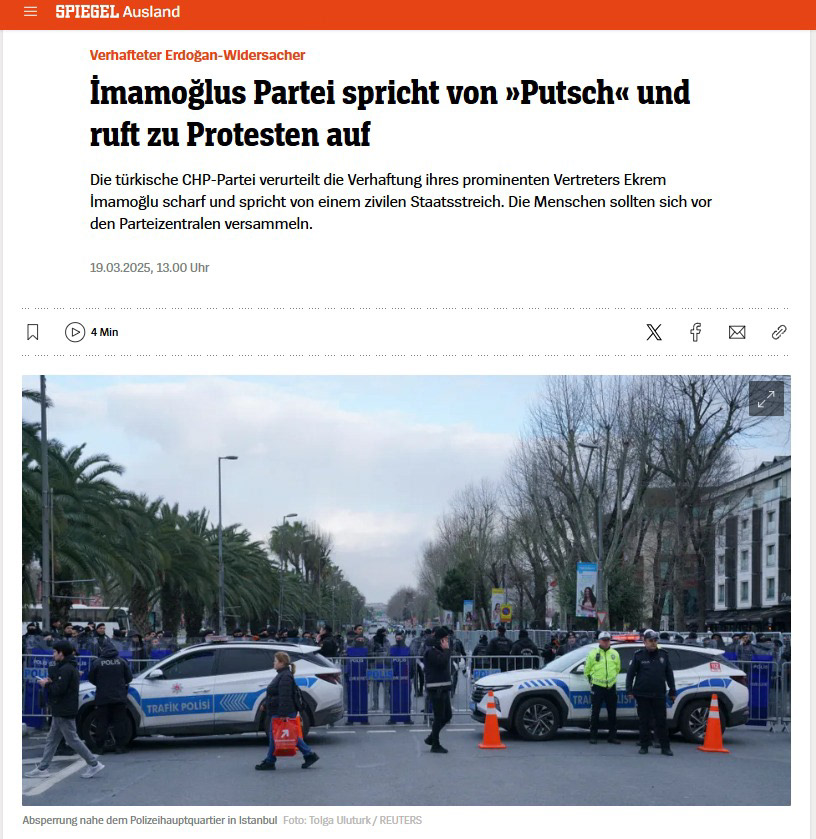 DER SPIEGEL ON MARCH 19, 2025.