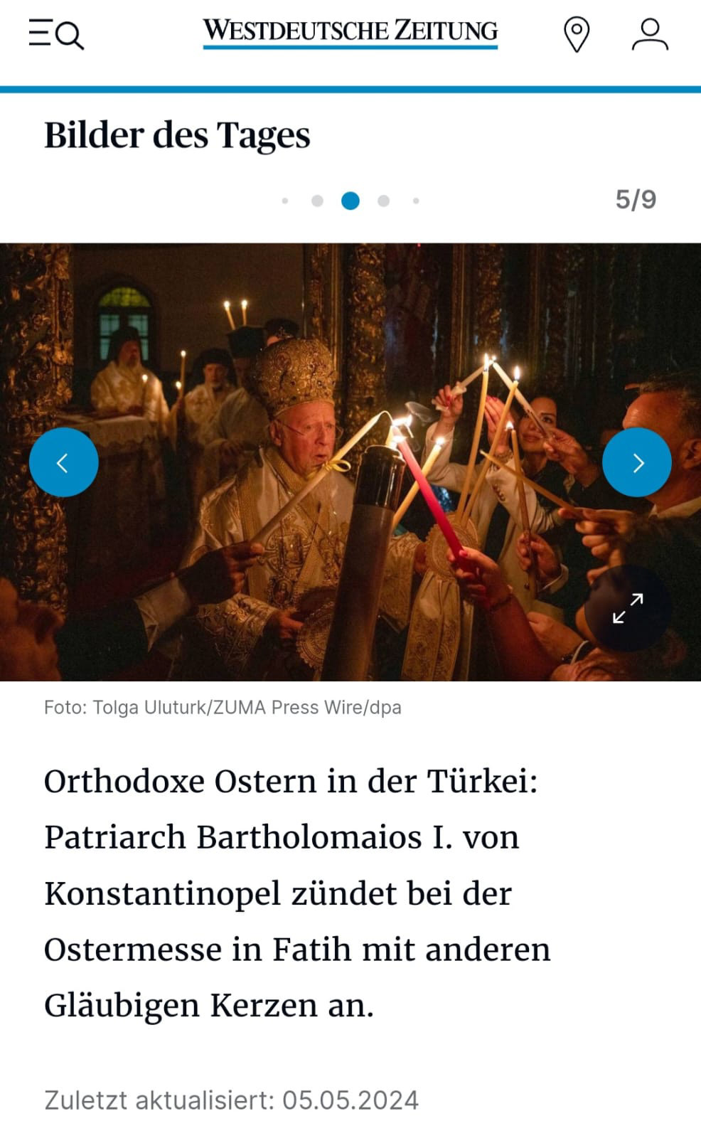 Westdeutsche Zeitung Bilder des Tages on MAY 5, 2024