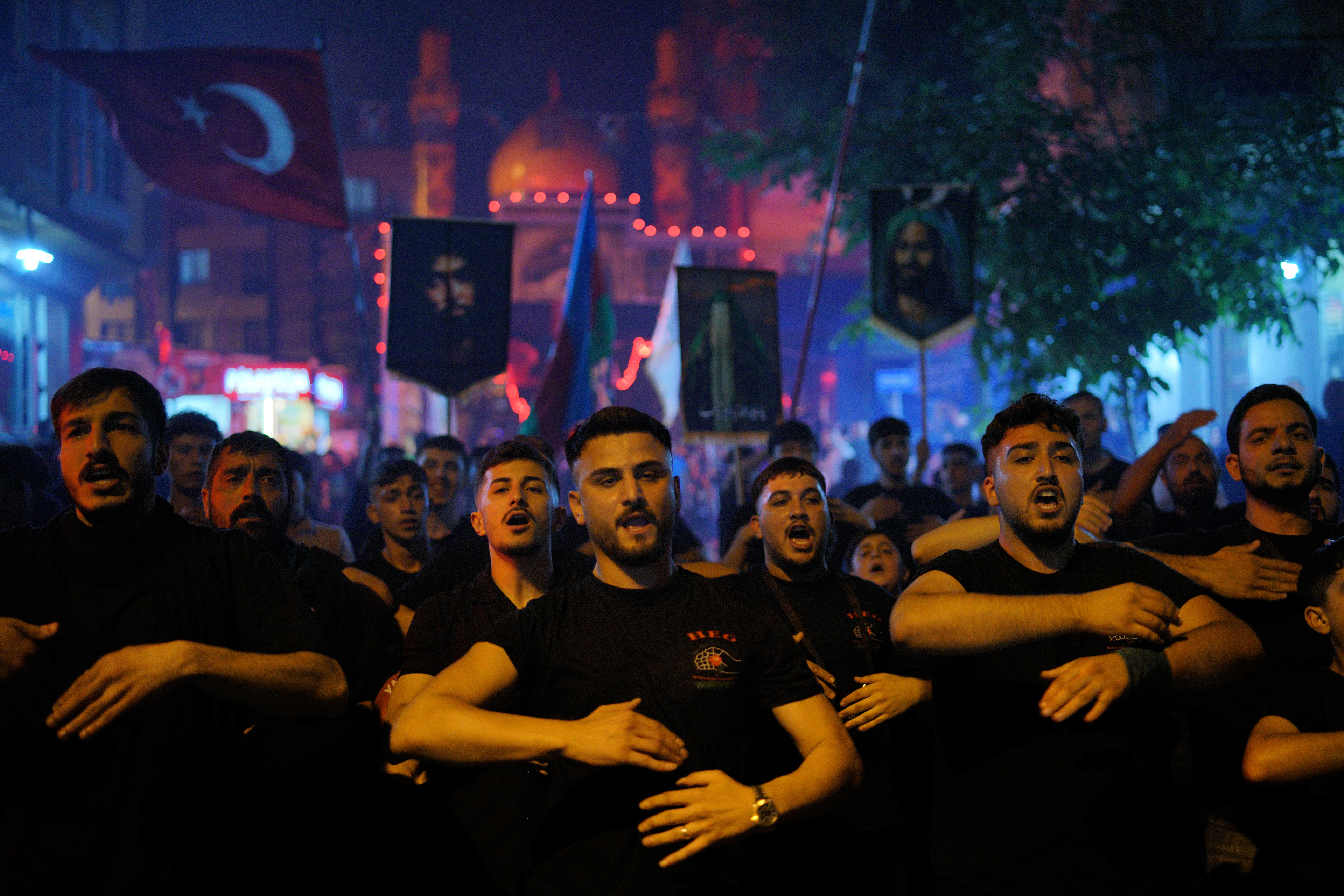 Shi'ite Muslims gather ahead of Ashura, the holiest day on the Shi'ite Muslim calendar, in Istanbul, Turkey on July 4, 2025.