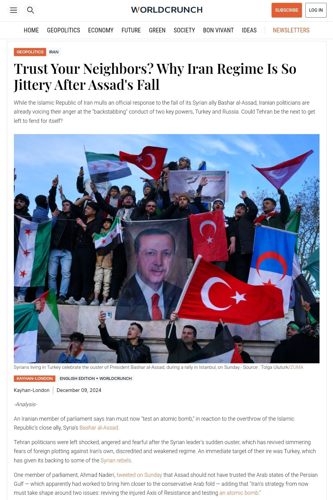 WORLDCRUNCH ON DECEMBER 9, 2024