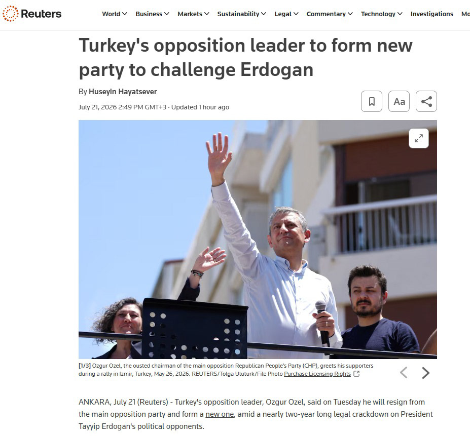 REUTERS ON JULY 21, 2026