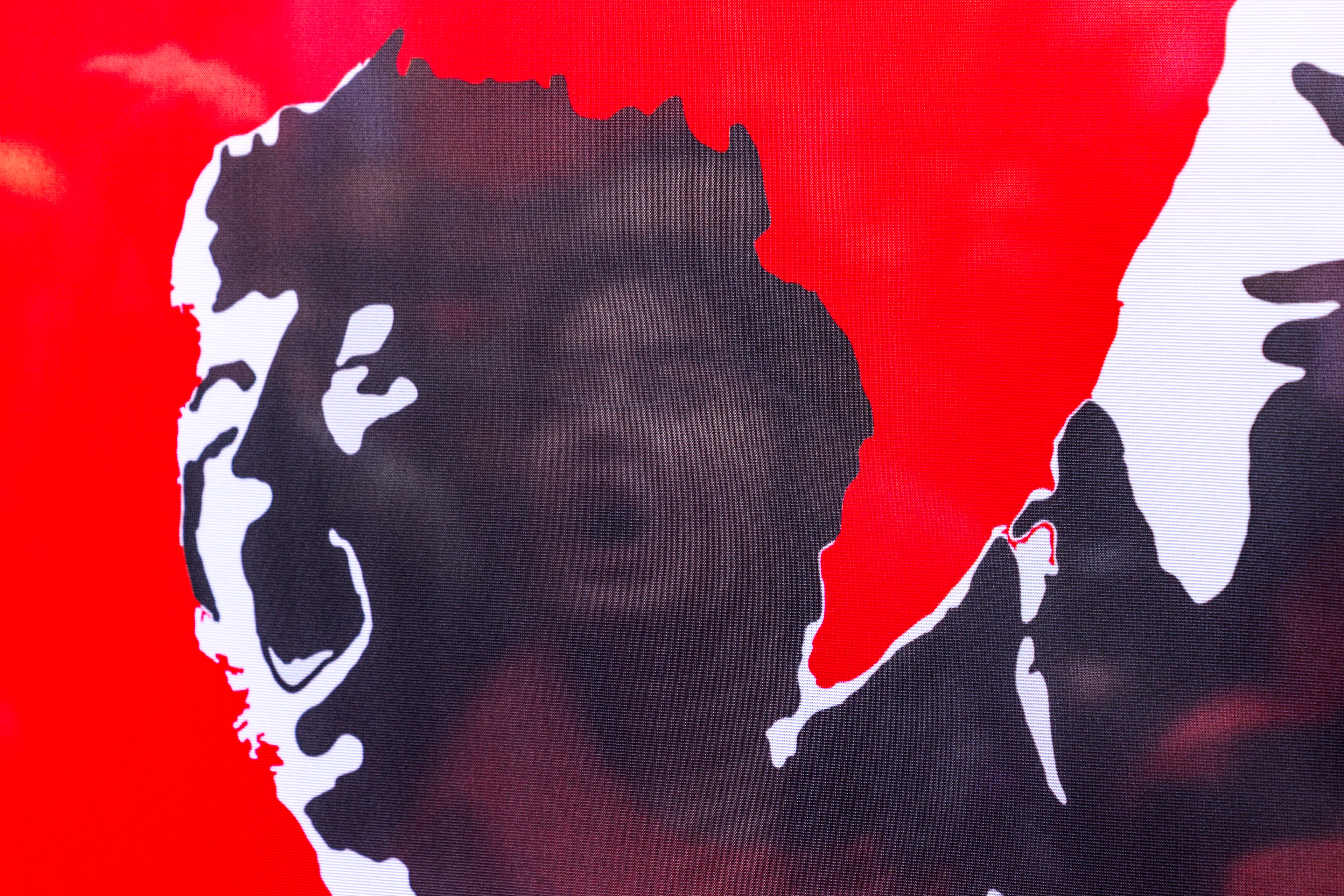 People shout slogans during a May Day celebration rally in Istanbul on May 1, 2024.
