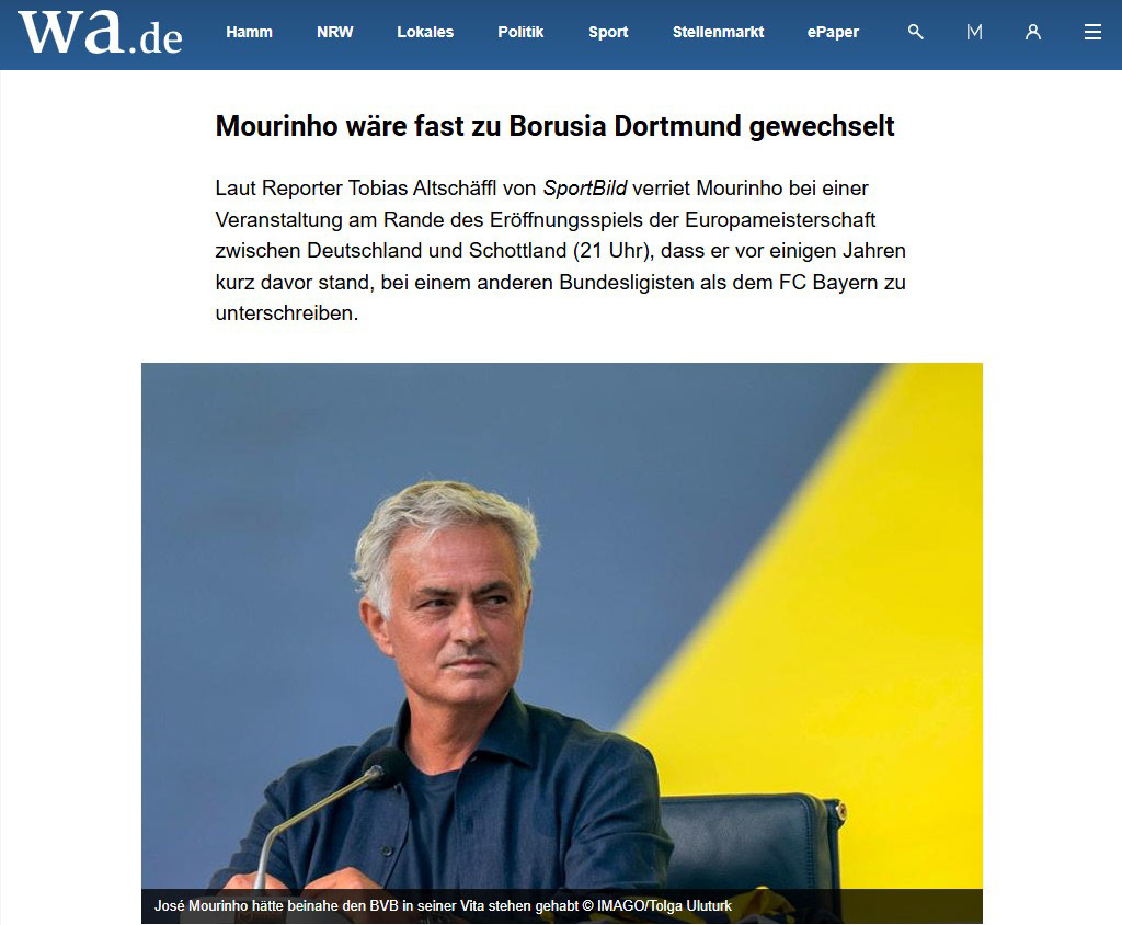 WESTFALISCHER ANZEIGER ON JUNE 14, 2024