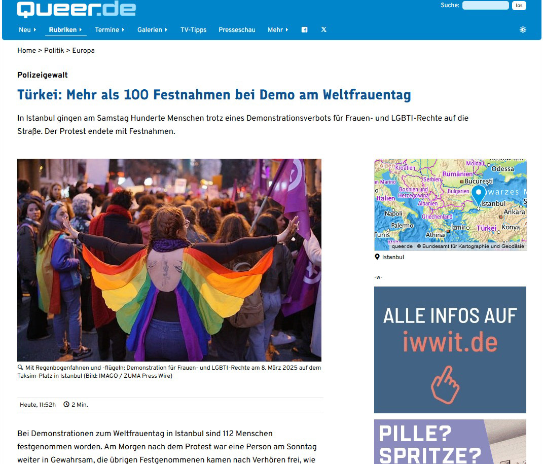 Queer.de on March 9, 2025