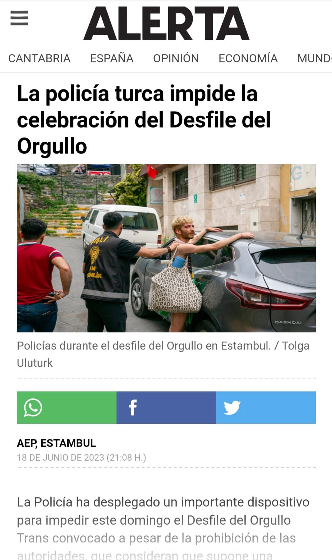 Alerta on June 18, 2023