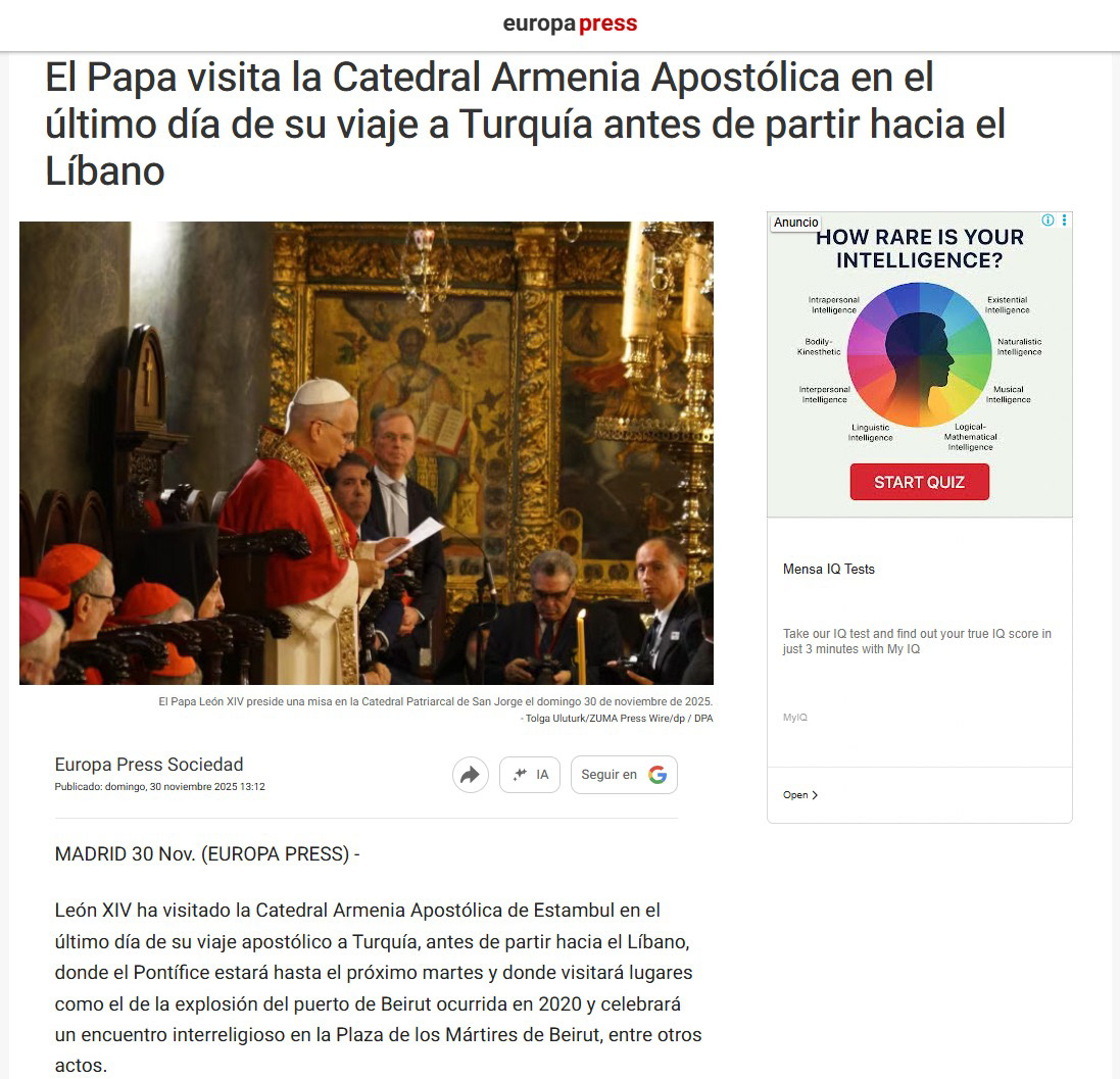 EUROPA PRESS ON NOVEMBER 30, 2025