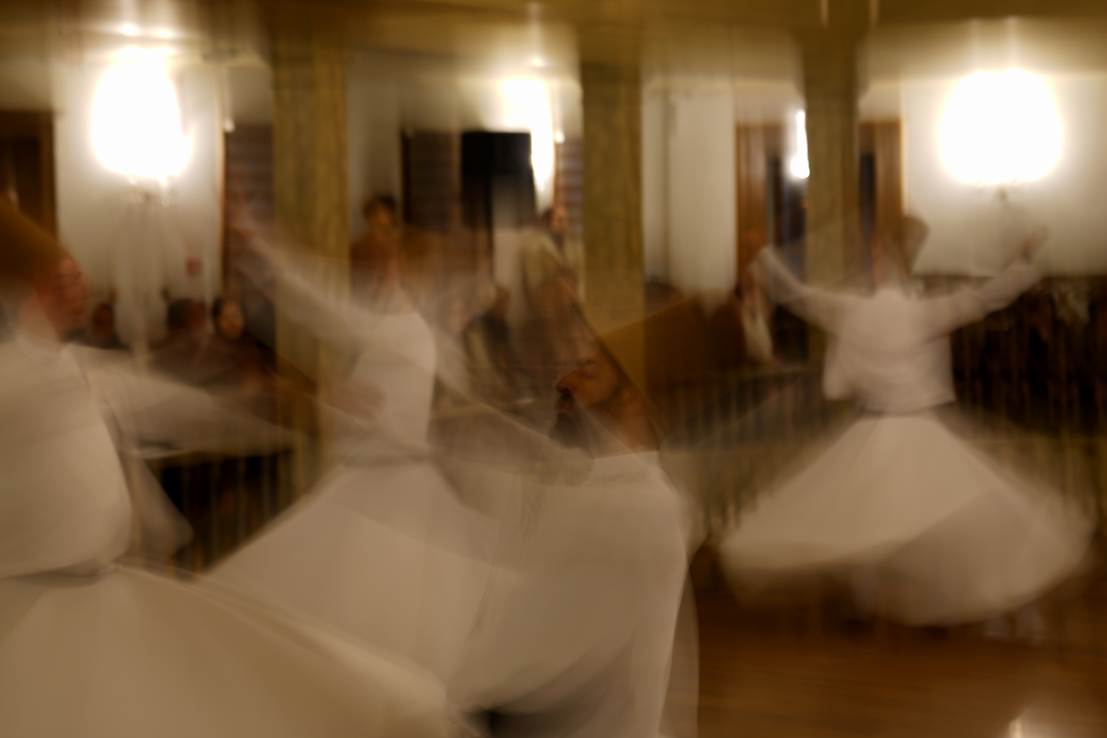 Whirling dervishes perform a "Sema" ritual during a ceremony, one of many marking the 752nd anniversary of the death of Mevlana Jalaluddin Rumi, an Anatolian philosopher, poet and the father of the Mevlevi order, in Istanbul, Turkey, December 9, 2025.