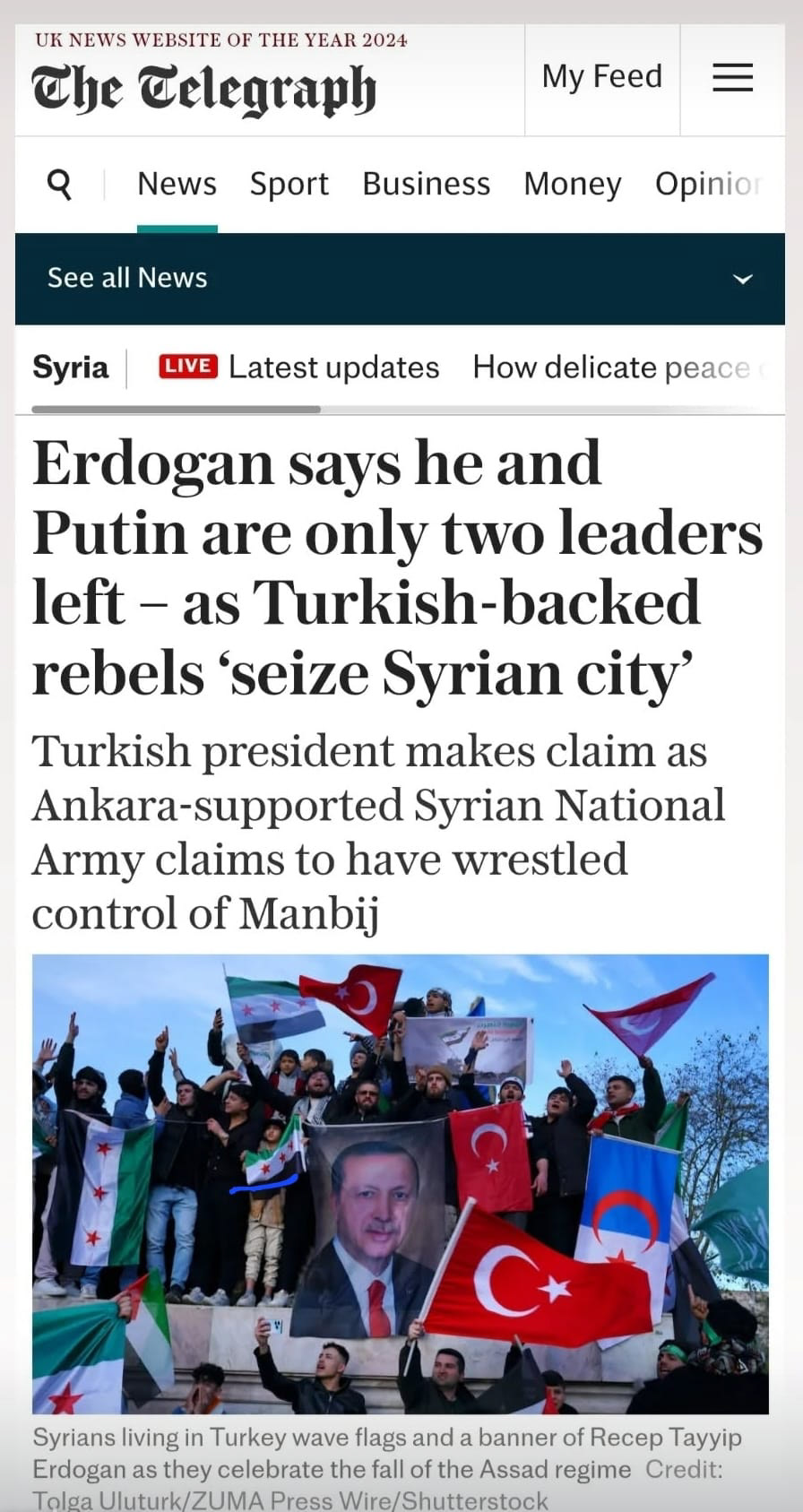 THE TELEGRAPH ON DECEMBER 9, 2024