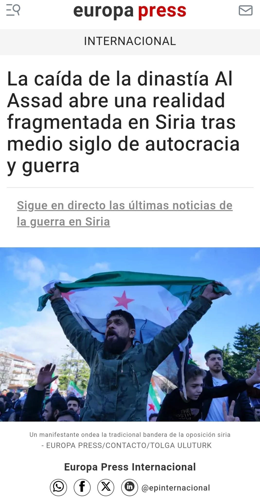 EUROPA PRESS ON DECEMBER 8, 2024