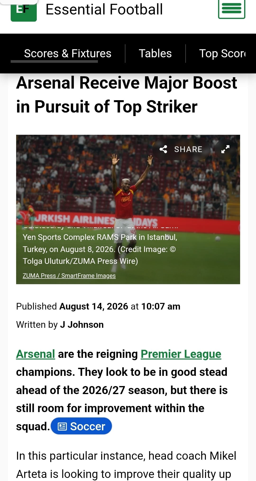 ESSENTIAL FOOTBALL ON AUGUST 14, 2026