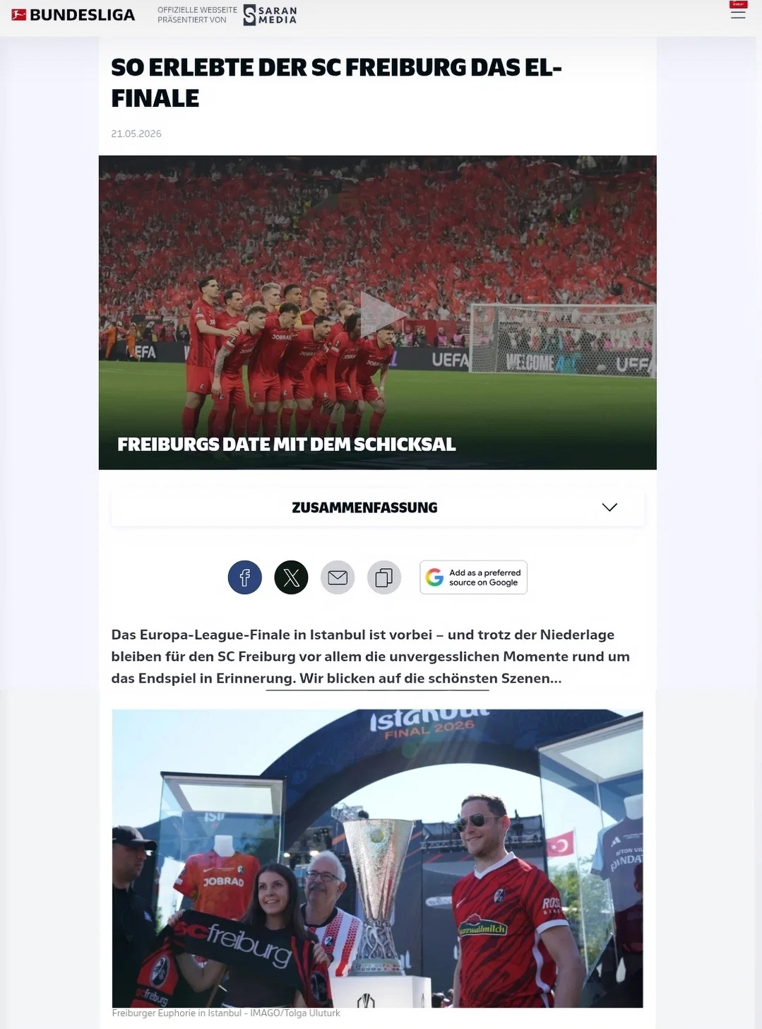 BUNDESLIGA ON MAY 21, 2026