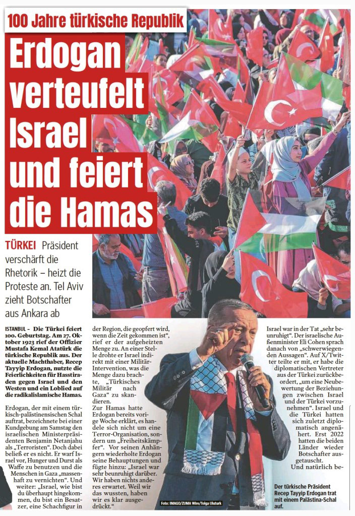 IN THE PRINT EDITION OF HAMBURGER MORGENPOST ON OCTOBER 30, 2023.