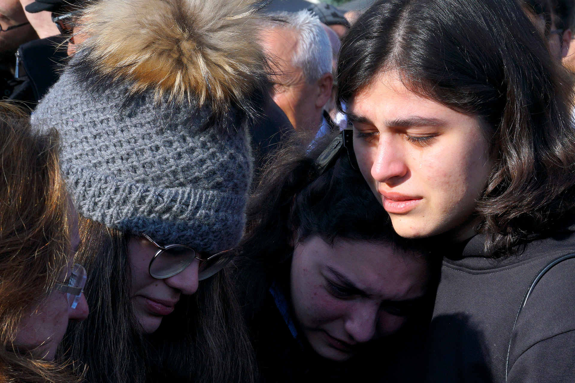 Relatives mourns during the funeral of Turkish journalist Nedim Turkmen and his family in Istanbul, Turkey, 22 January 2025. Turkish journalist Nedim Turkmen, his wife, and their two children died in a fire that broke out in a hotel at Kartalkaya ski resort, northwestern Turkey, on 21 January. According to the Turkish Interior Minister Ali Yerlikaya, at least 76 people were killed in the fire.