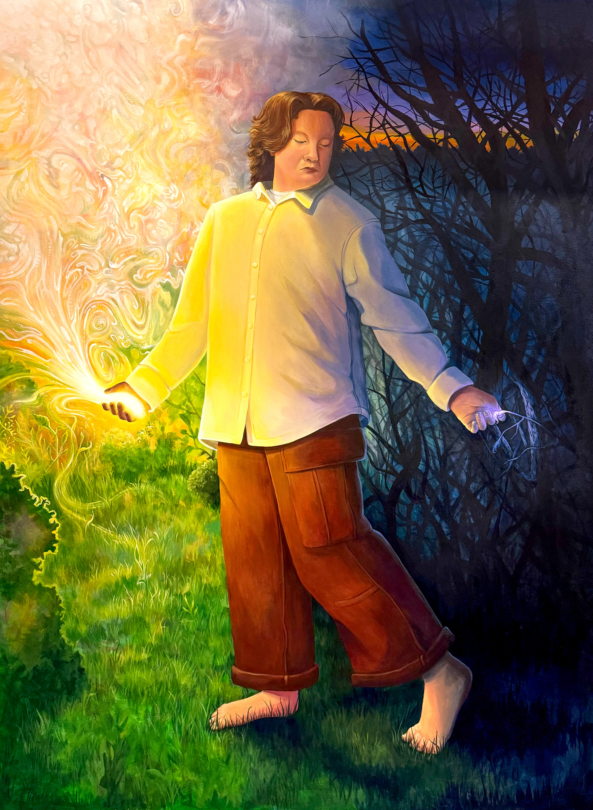 Walk With Me 2025, 5'x7' acrylic on canvas