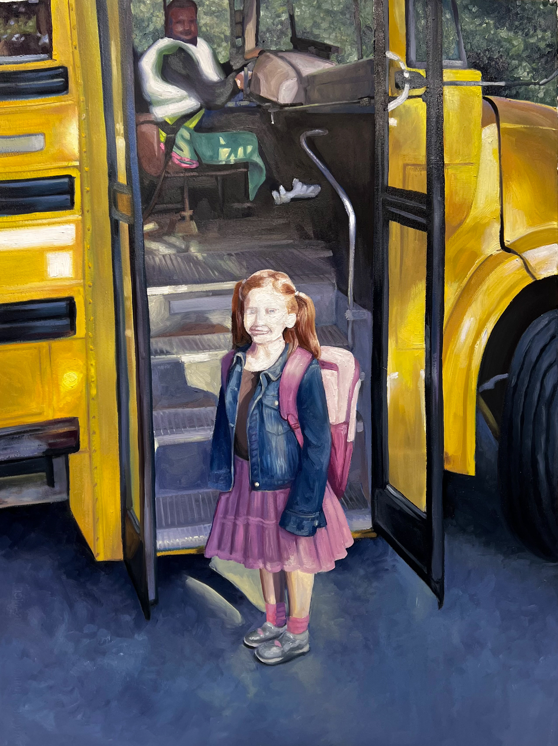 Mom's Facebook Series 2024, 22"x32" oil on paper