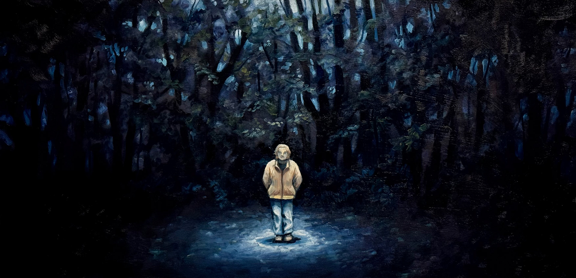 Solitude 2025, 12"x24" oil and acrylic on wood