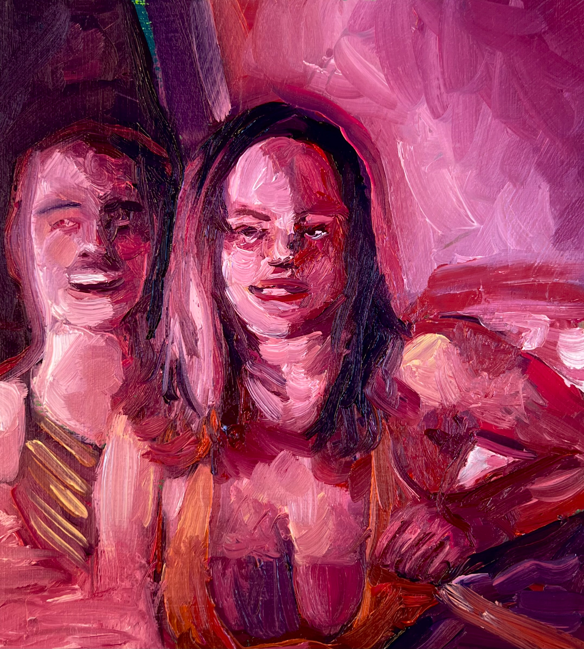 Hot Tub II 2023, oil on paper