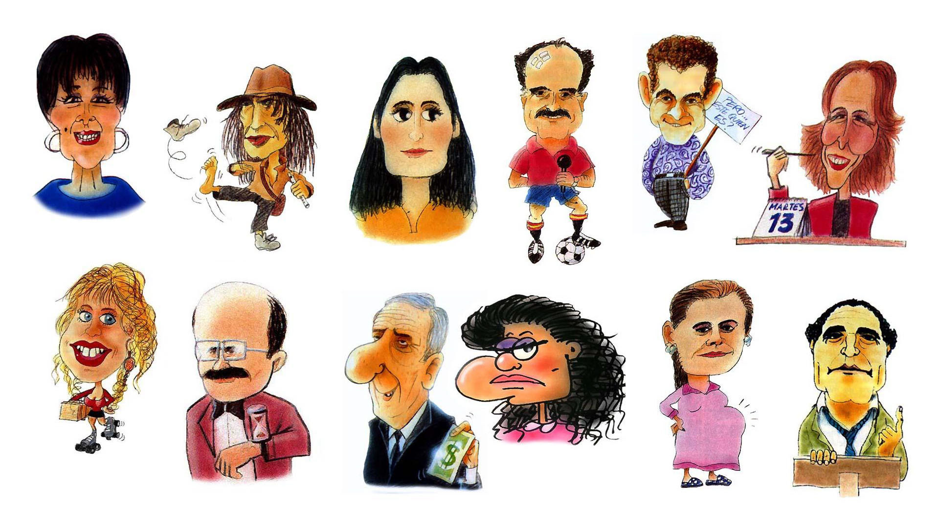 Caricaturas para revista "Mucho Mas"