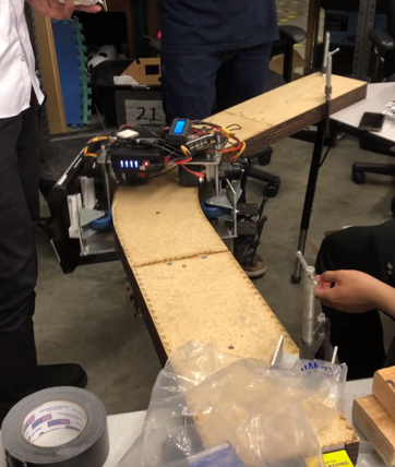 Sentinel robot on sentinel rail fixture