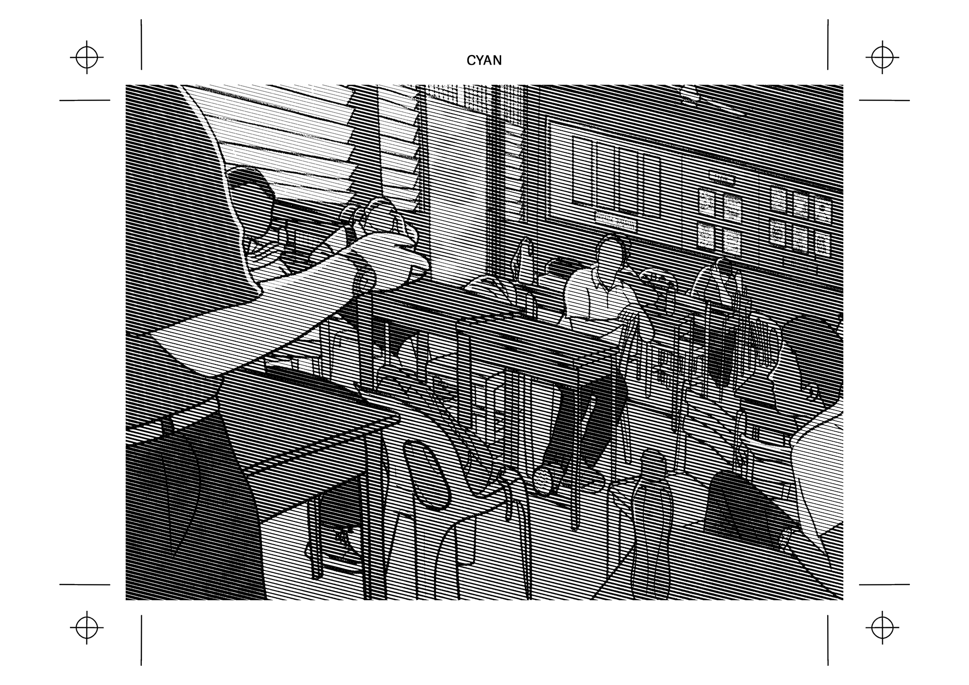 Classroom: Cyan bitmap