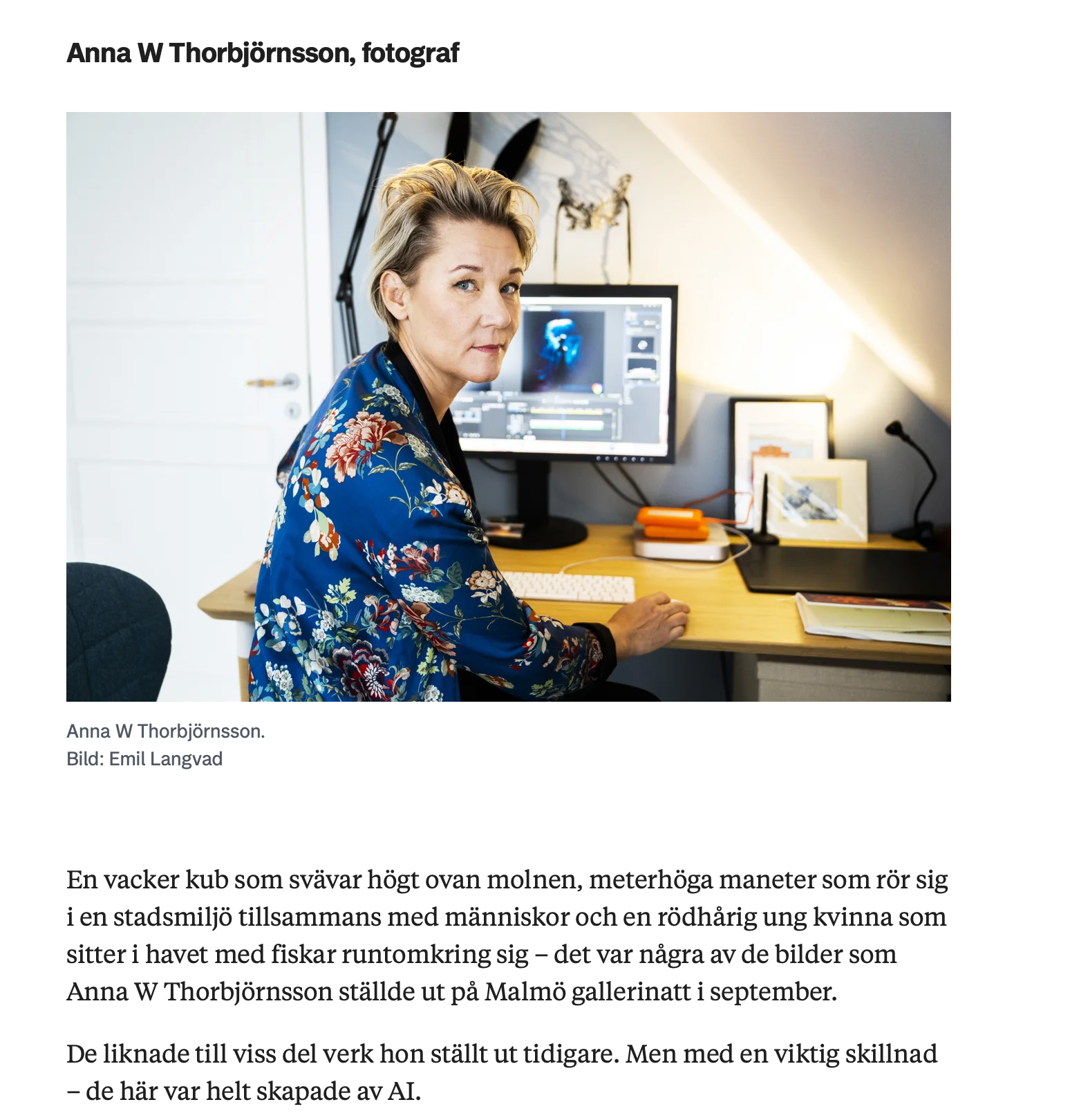 HD November 2023, interview about AI and its impact on artist and creativity.