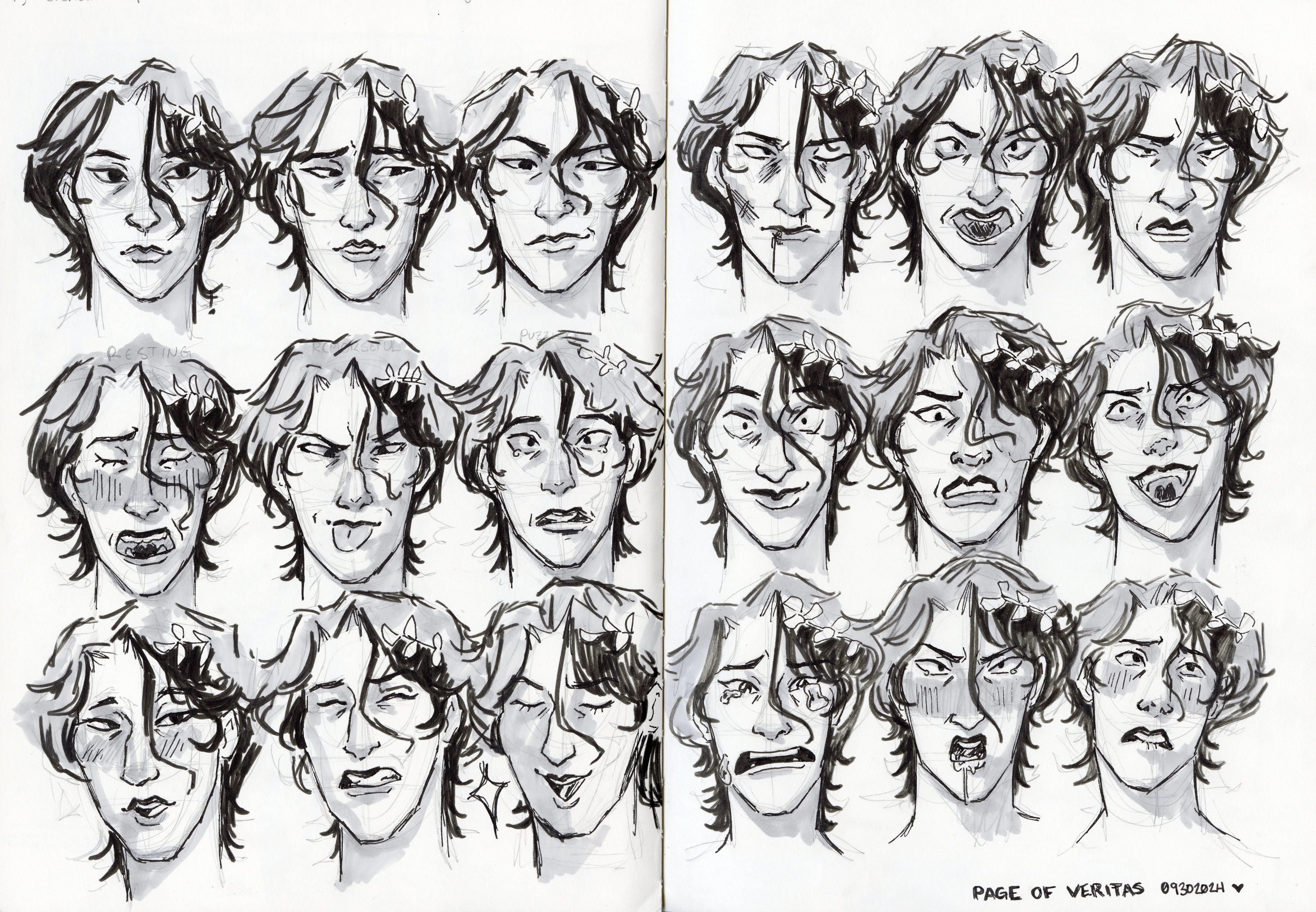 Character expressions study
