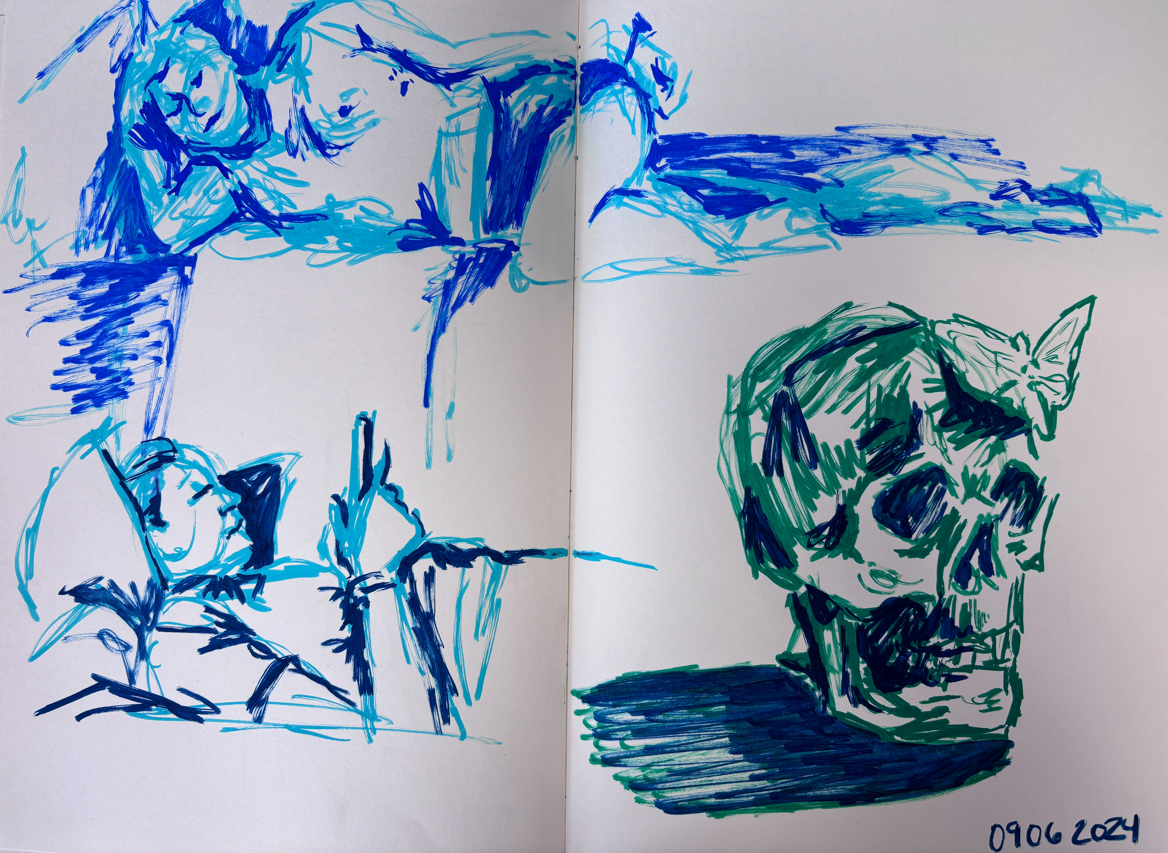 10 minute Posca Pen drawings