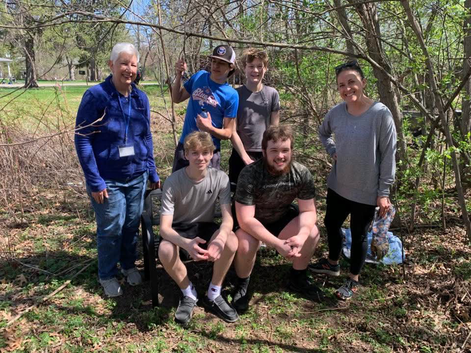 Volunteering at the library with the Day of Caring Seniors 2025