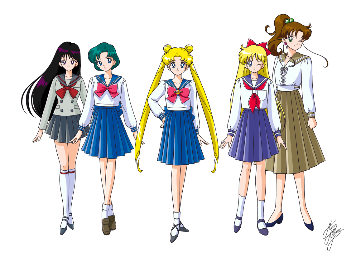REI, AMI, USAGI, MINAKO & MAKOTO