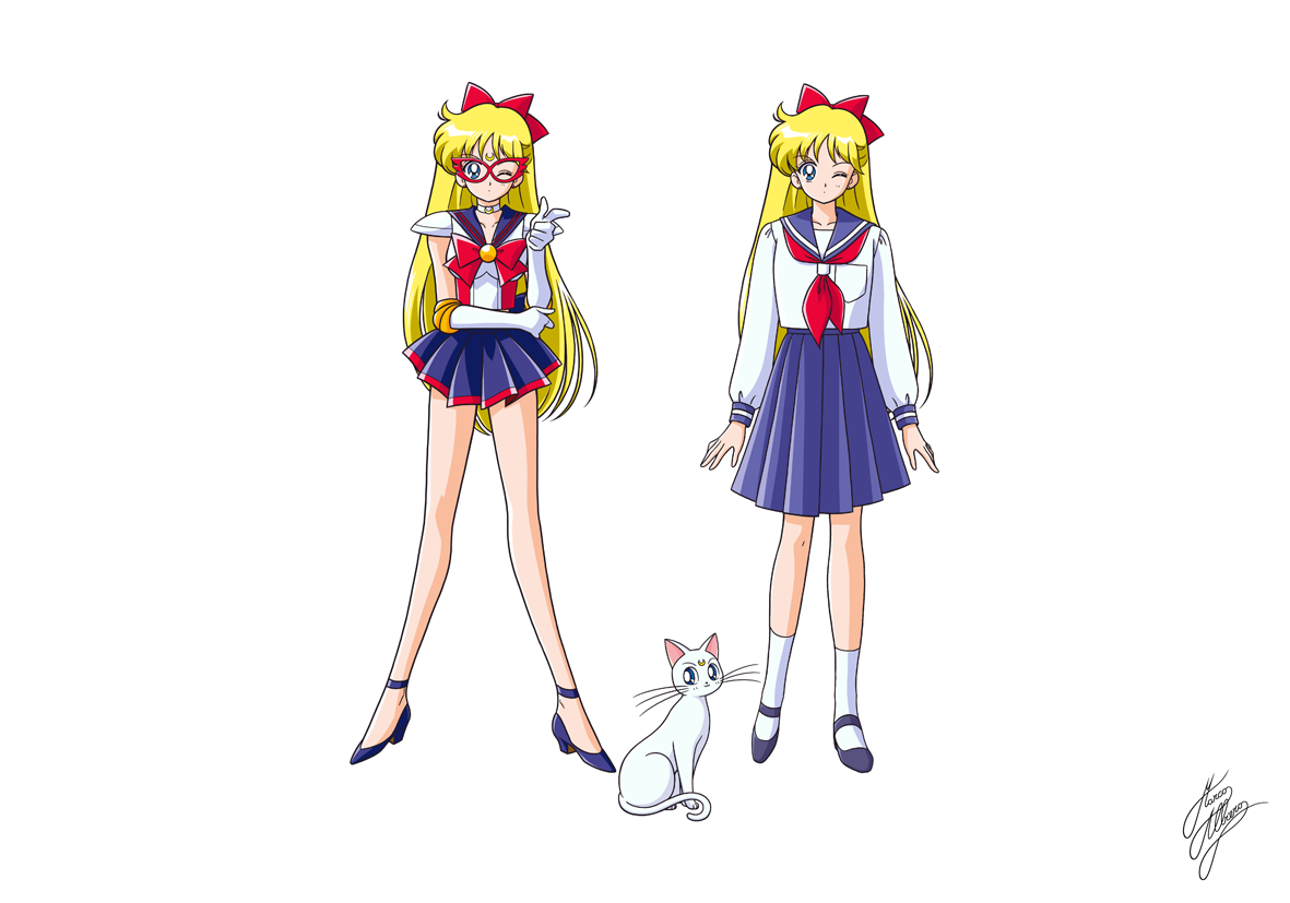 SAILOR V, ARTEMIS & MINAKO