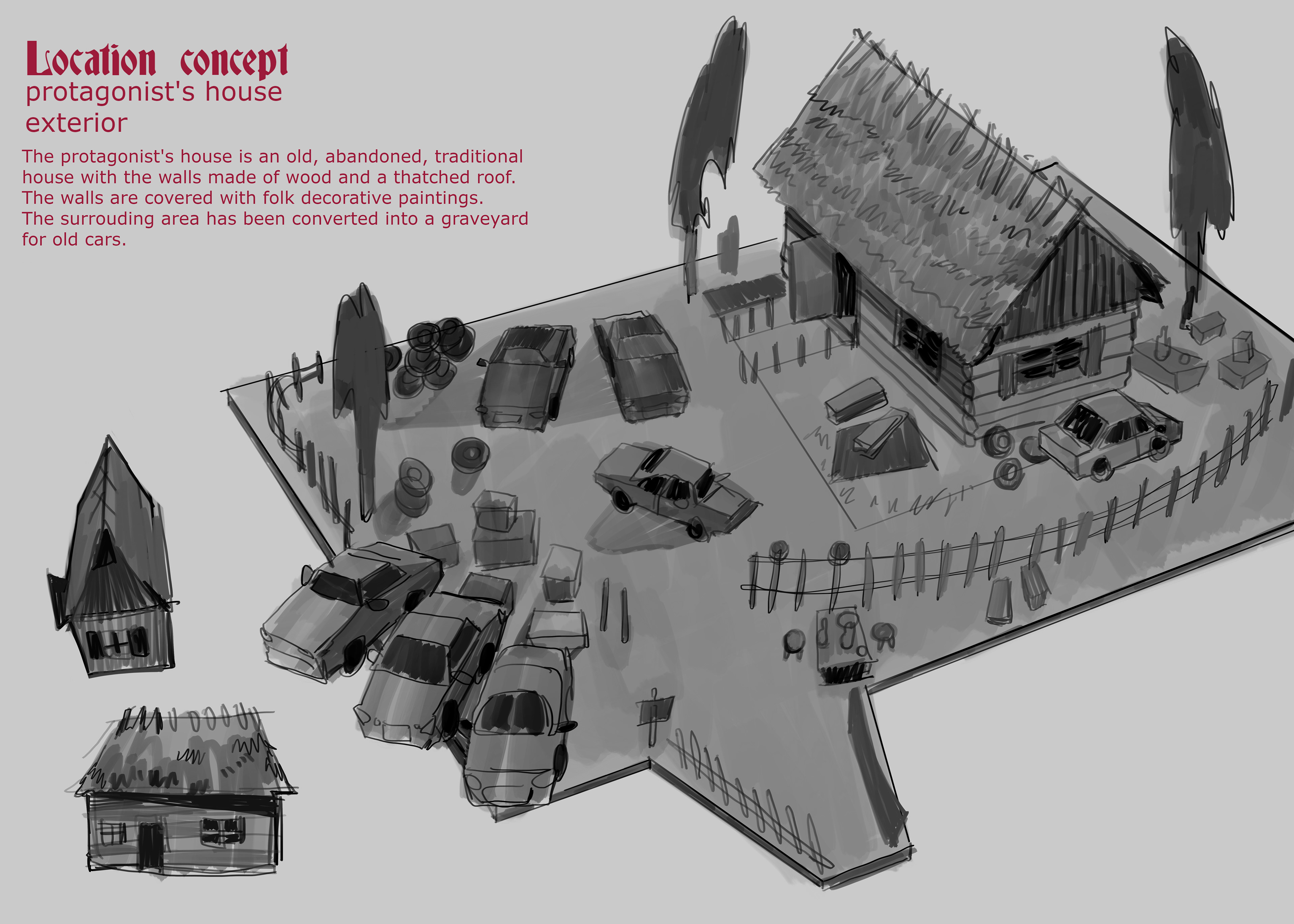 PUZZLE GAME LOCATION CONCEPT ART - HOUSE EXTERIOR (2022)
