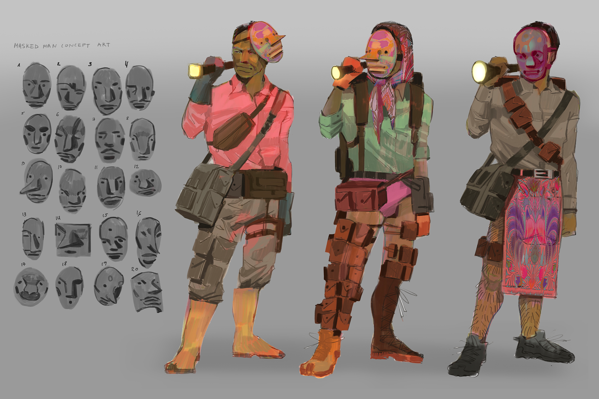 MASKED MAN CONCEPT ART (2021)