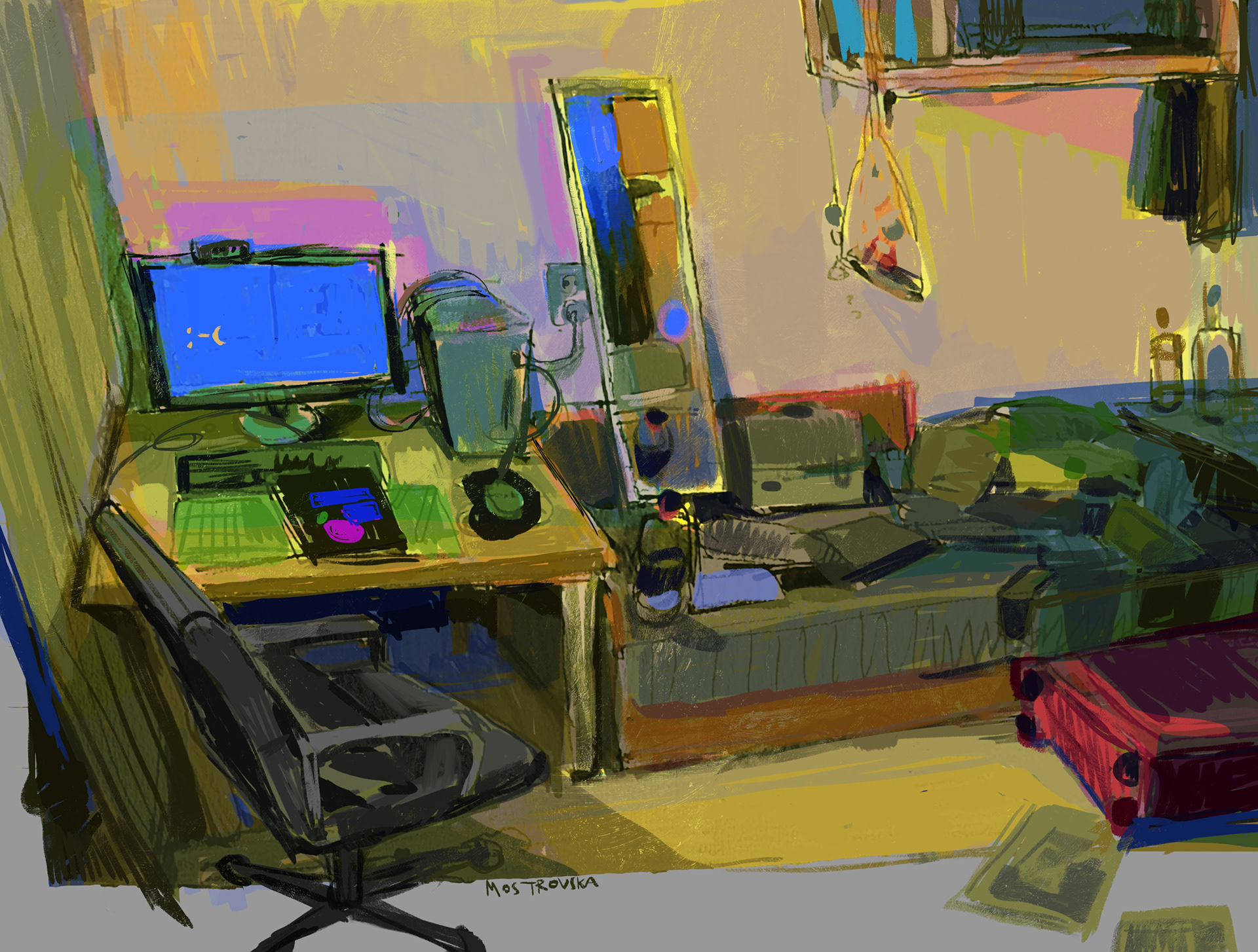 MESSY ROOM VISUAL DEVELOPEMENT 1 (2022)