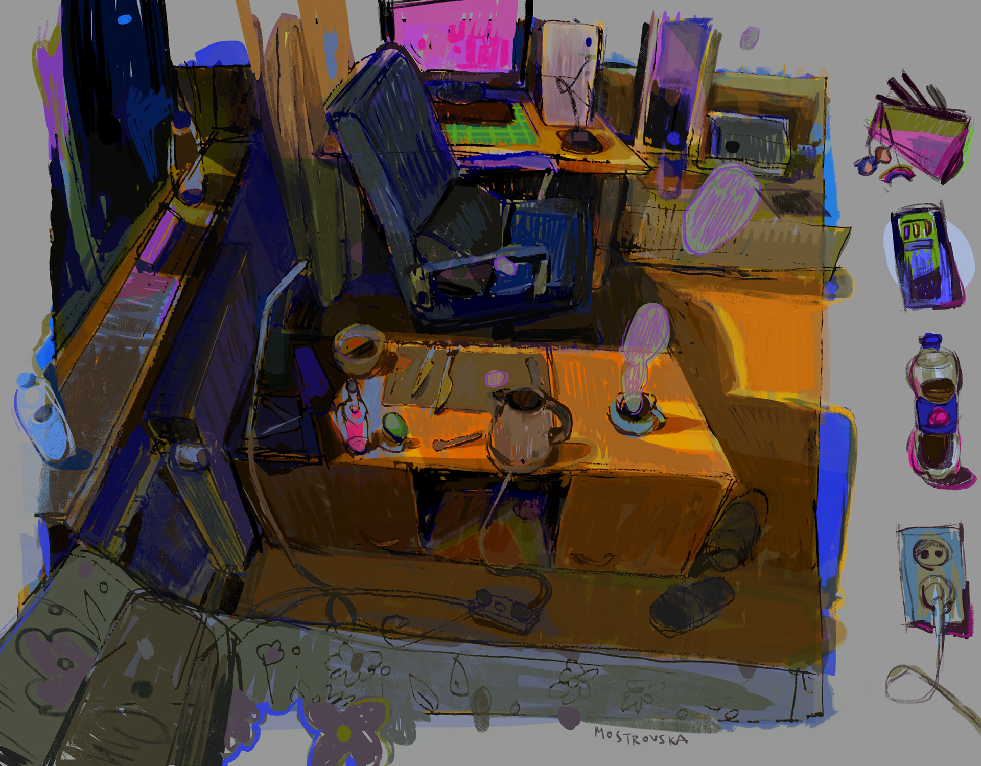 MESSY ROOM VISUAL DEVELOPEMENT 2 (2022)