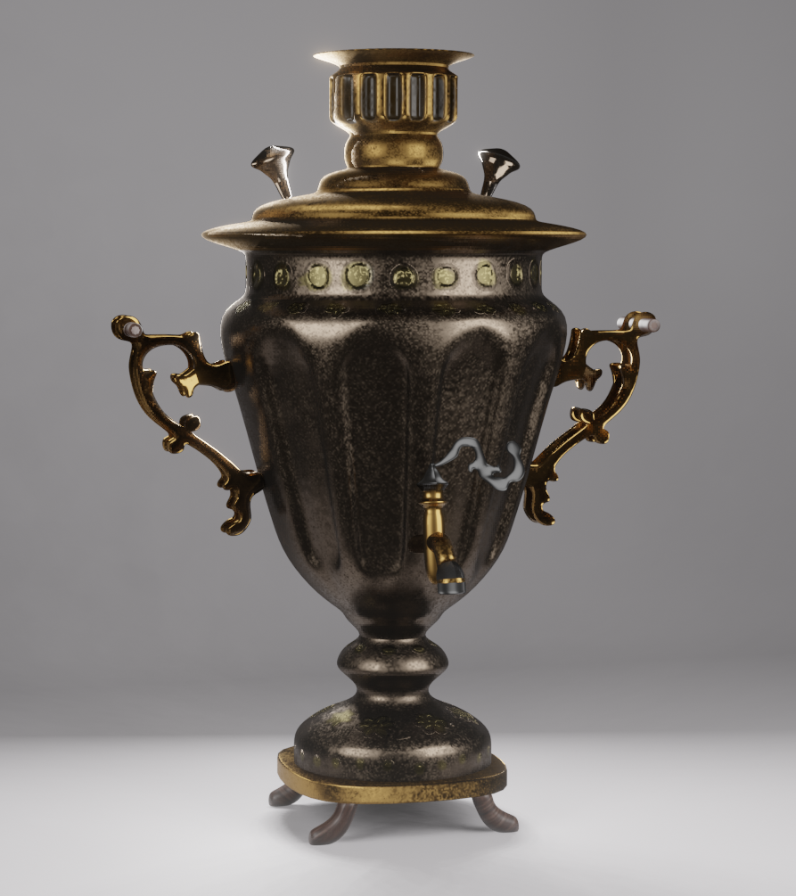3D GAME READY ASSET- SAMOVAR -BLENDER/ SUBSTANCE PAINTER (2022)
