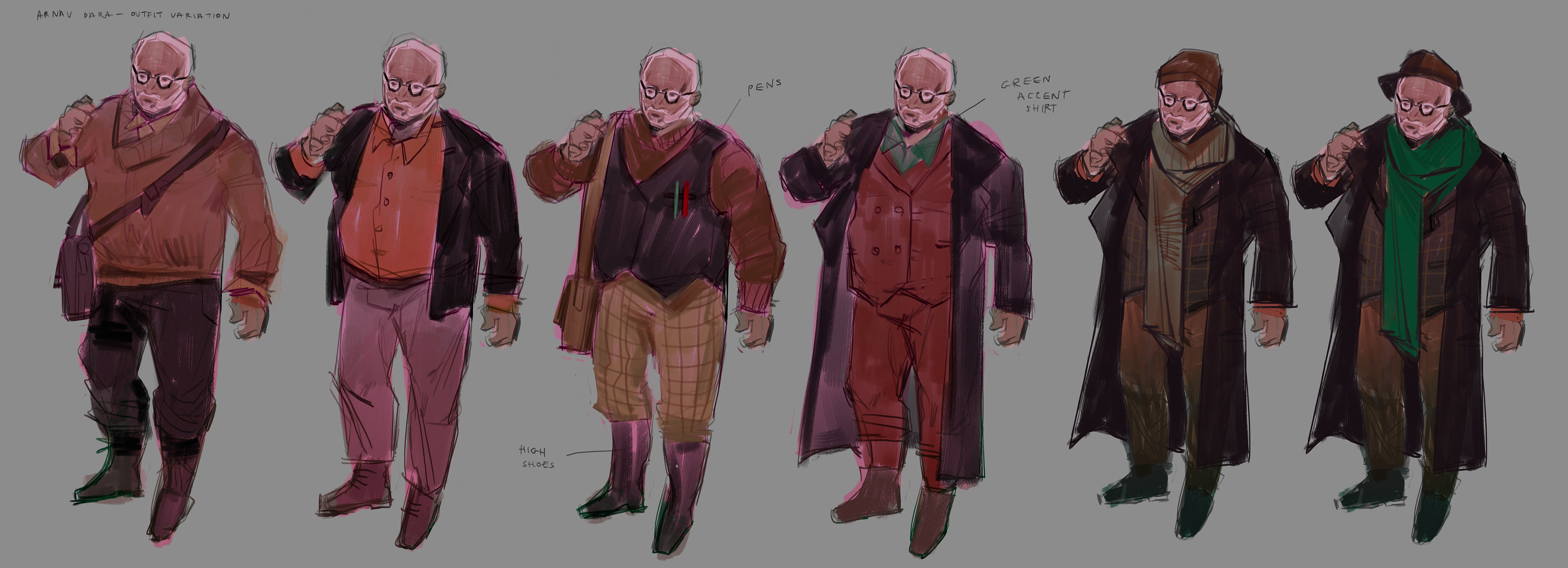 CHARACTER CONCEPT ART (SKETCH STAGE)- HISTORIAN (2021)