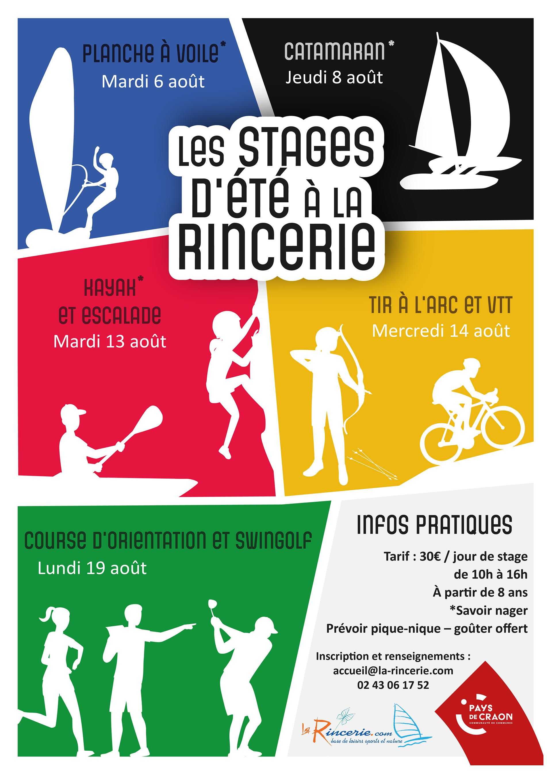 Affiche "Les stages d'été à la Rincerie"