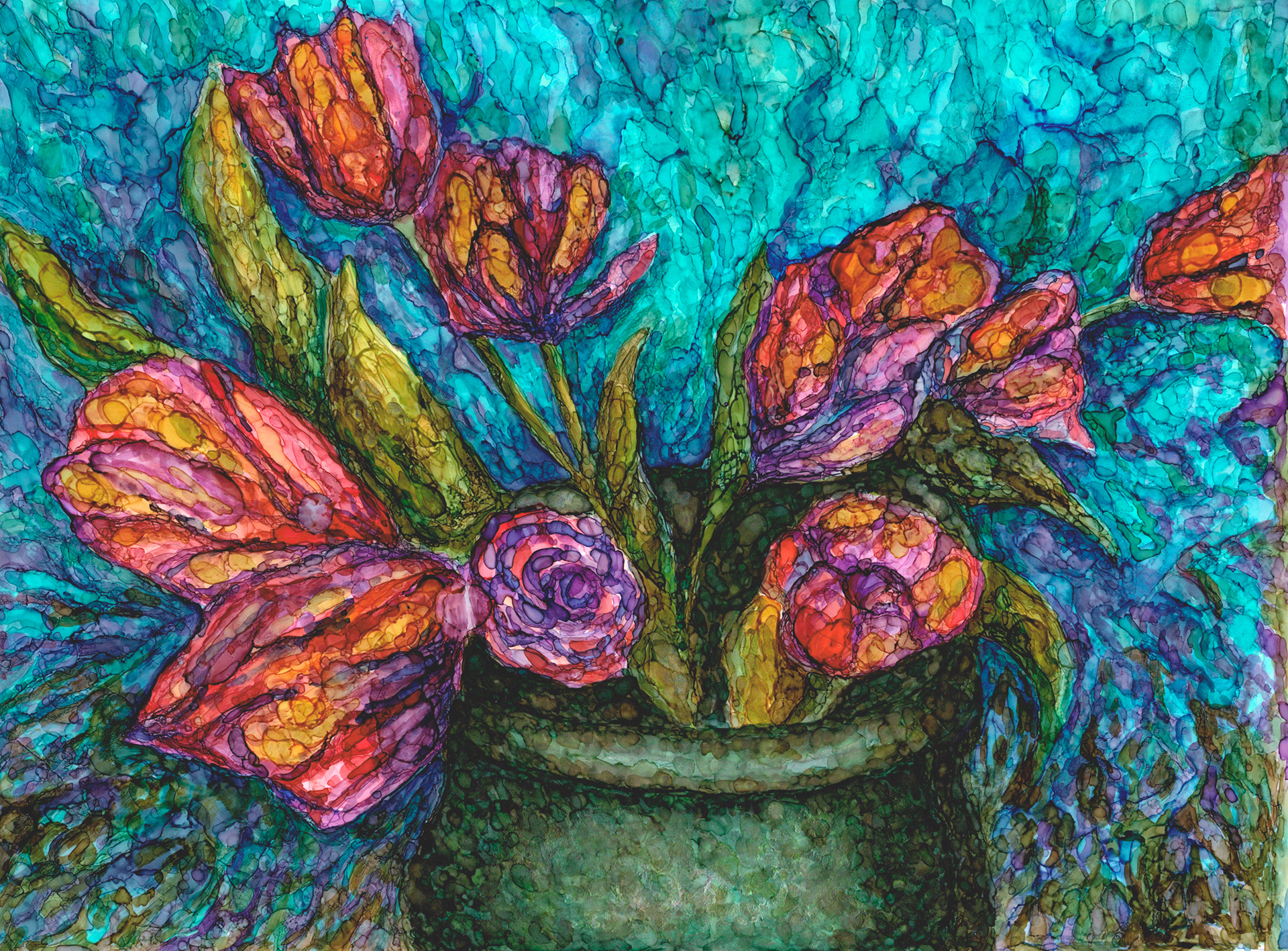 Mosaic Tulips