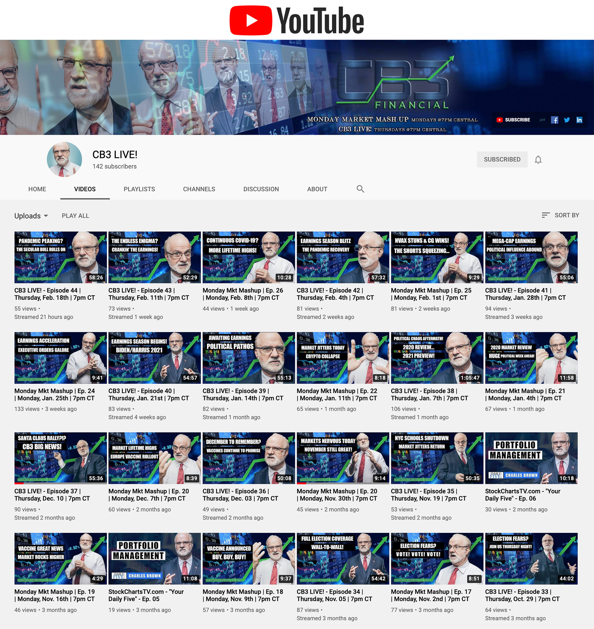 YouTube Header and Thumbnails