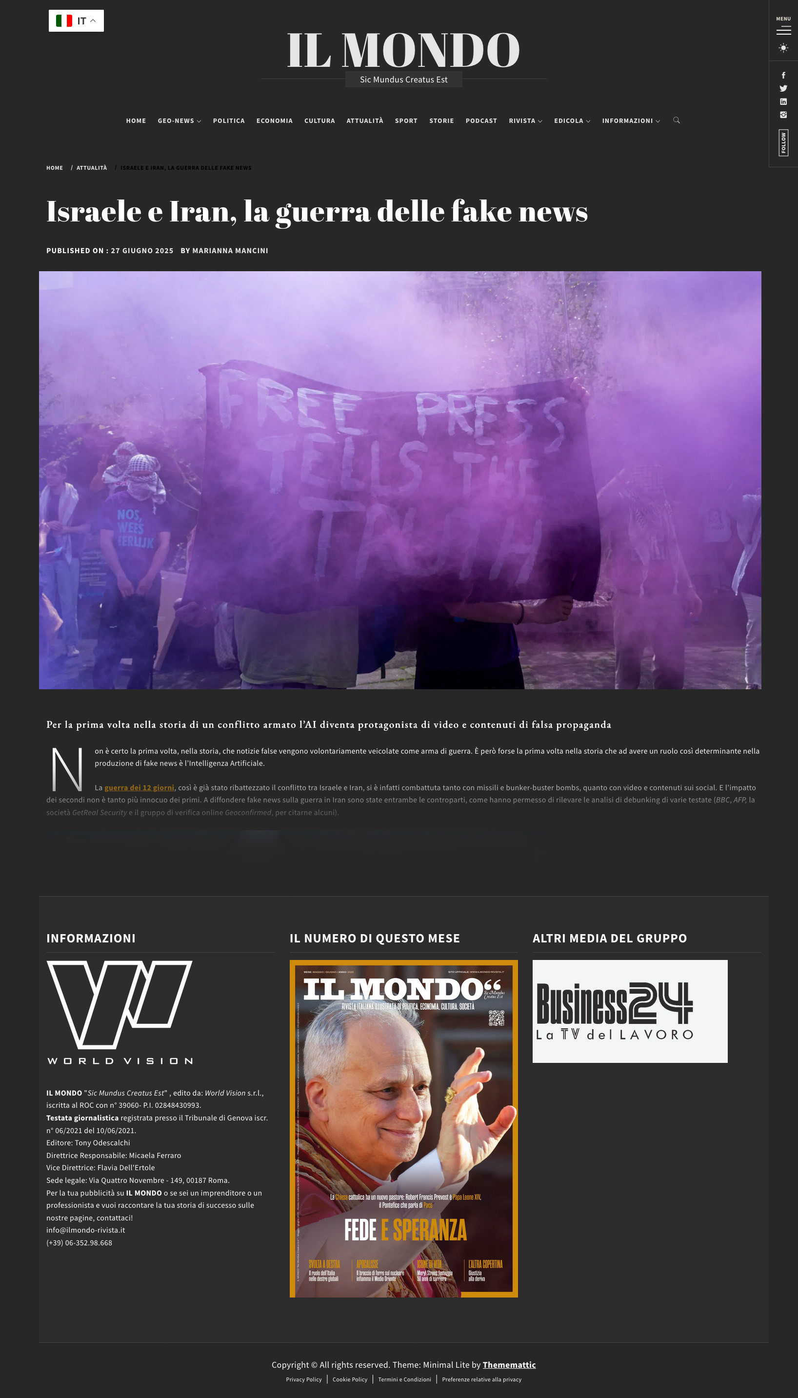 ilmonodo-rivista.it [Italy] - June 27, 2025