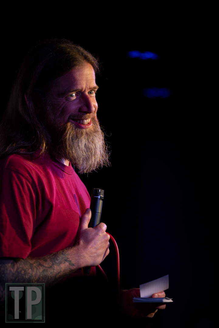 Jeroen Leenders on stage during the 25th set of the Jeroen Leenders Experience at Comedy Club Haug in Rotterdam, the Netherlands.