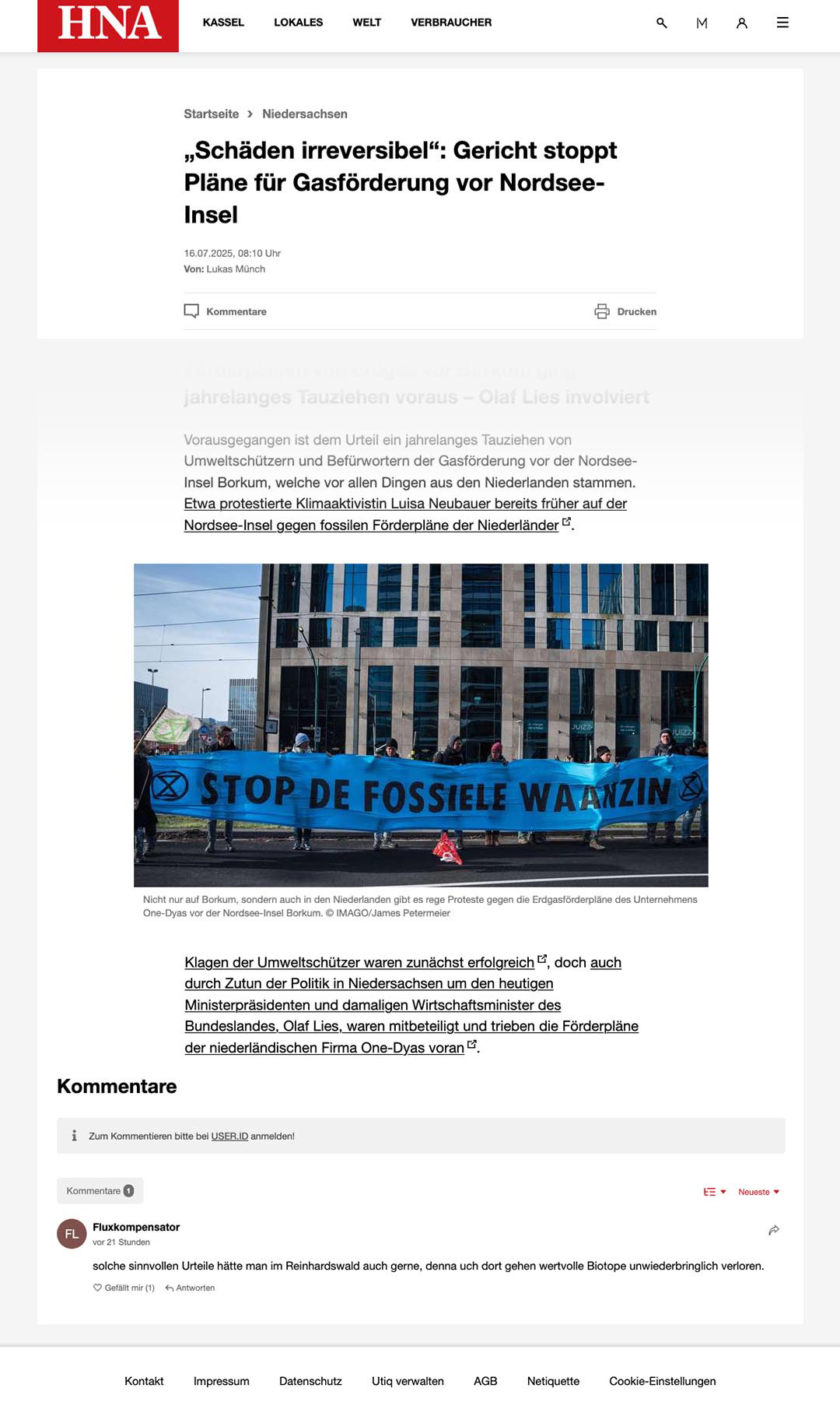 HNA.de [Germany] - July 16, 2025