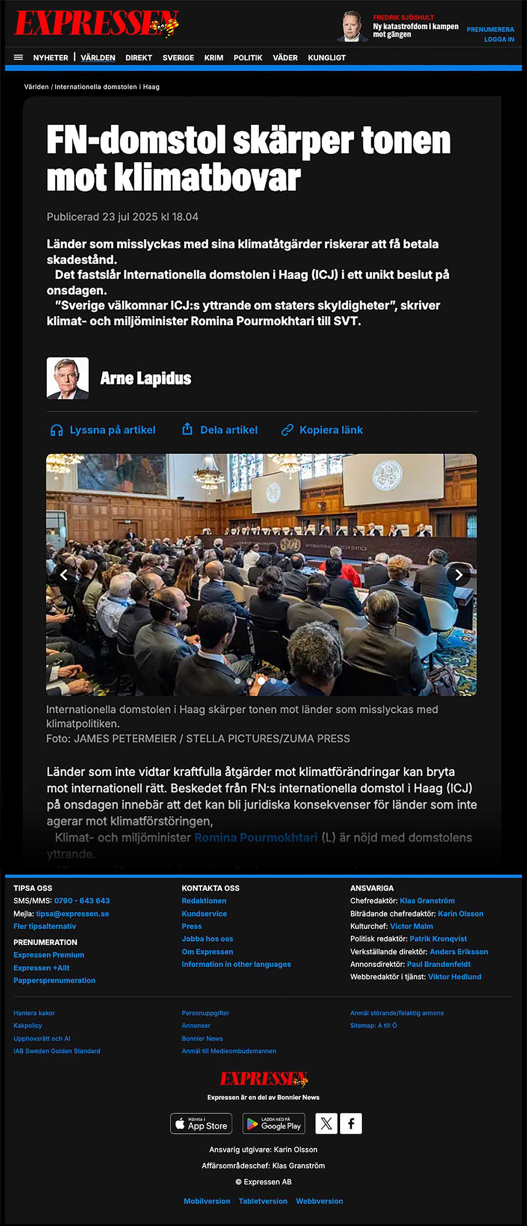 expressen.se [Sweden] - July 23, 2025