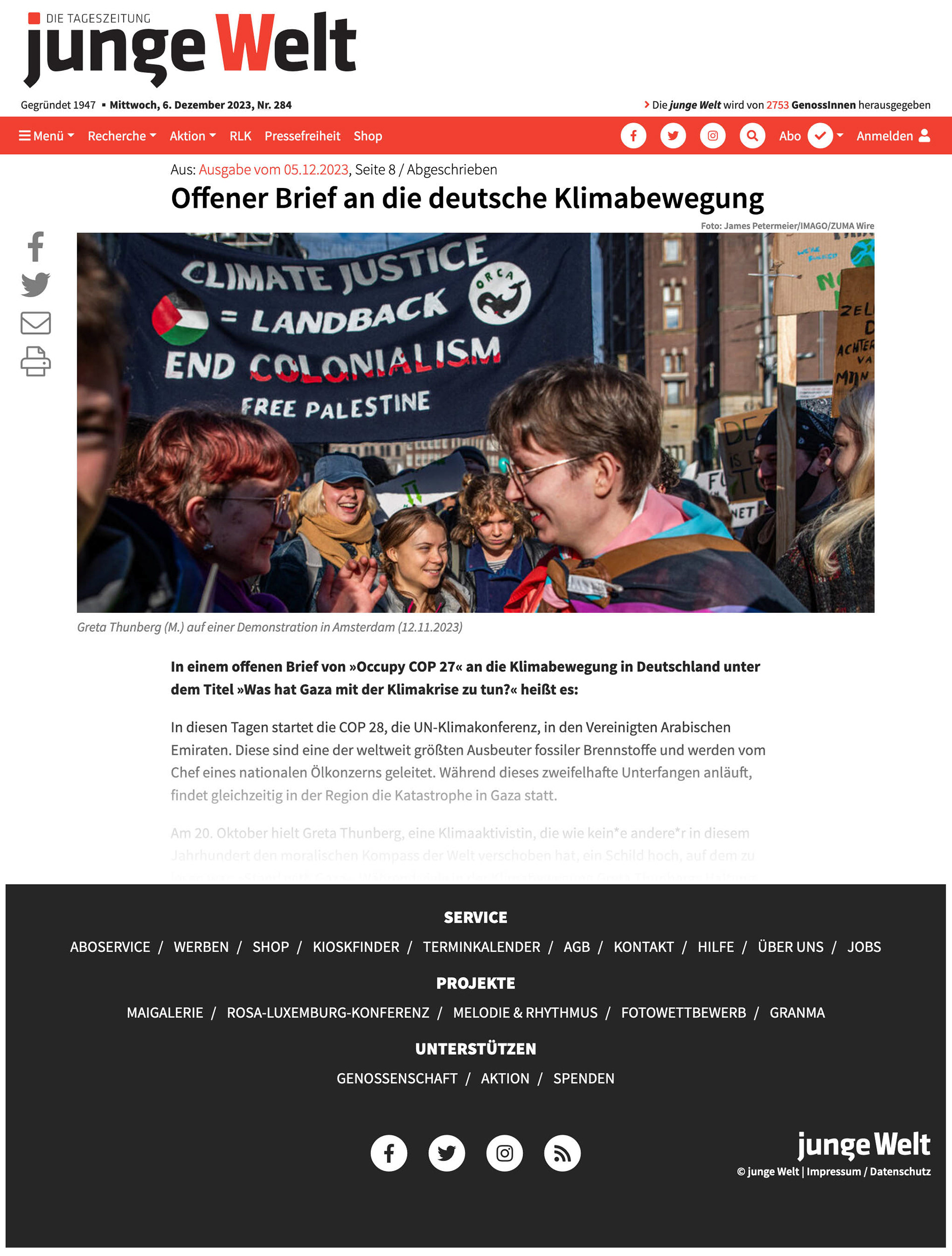 JungeWelt.de - December 6, 2023