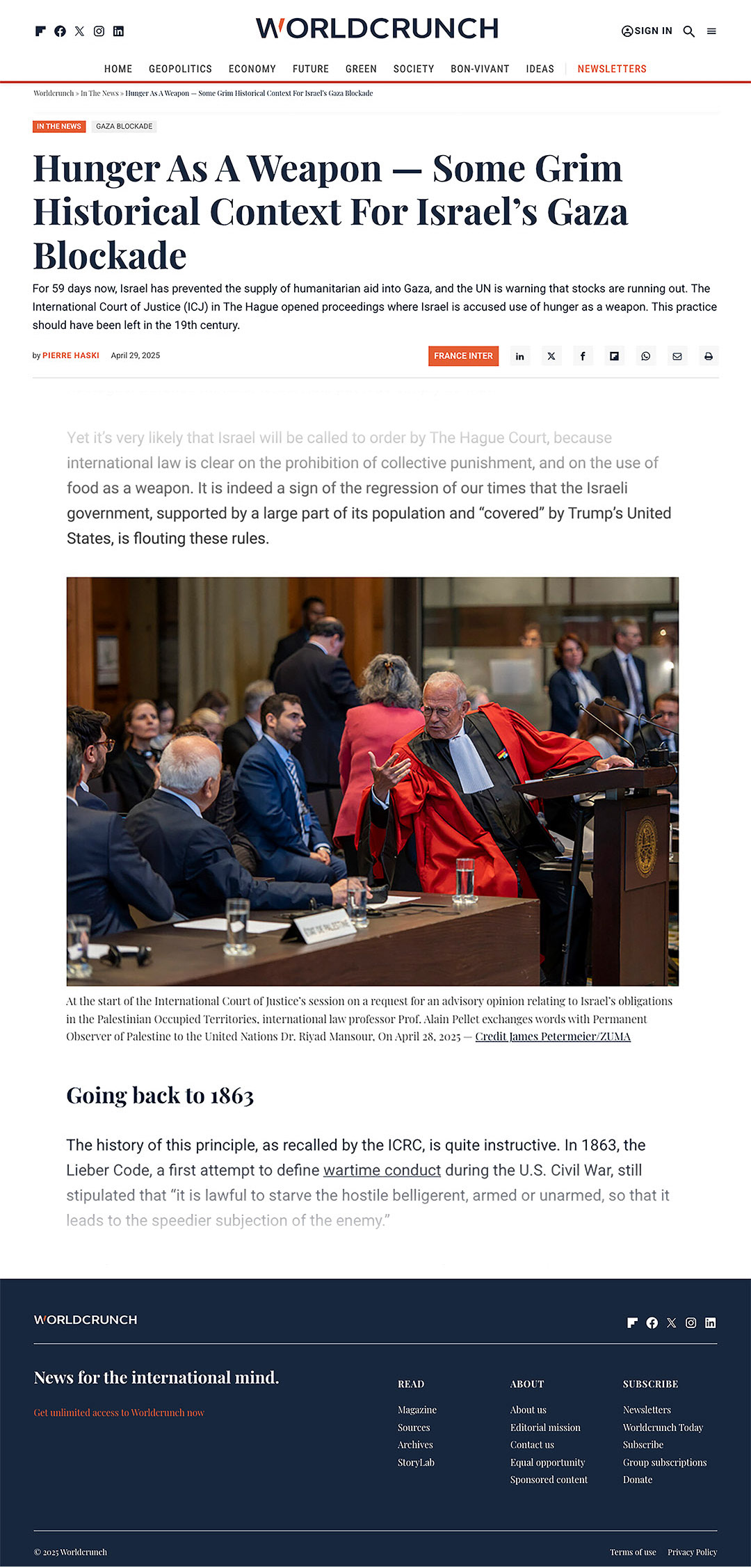 WorldCrunch.com [France] - April 29, 2025