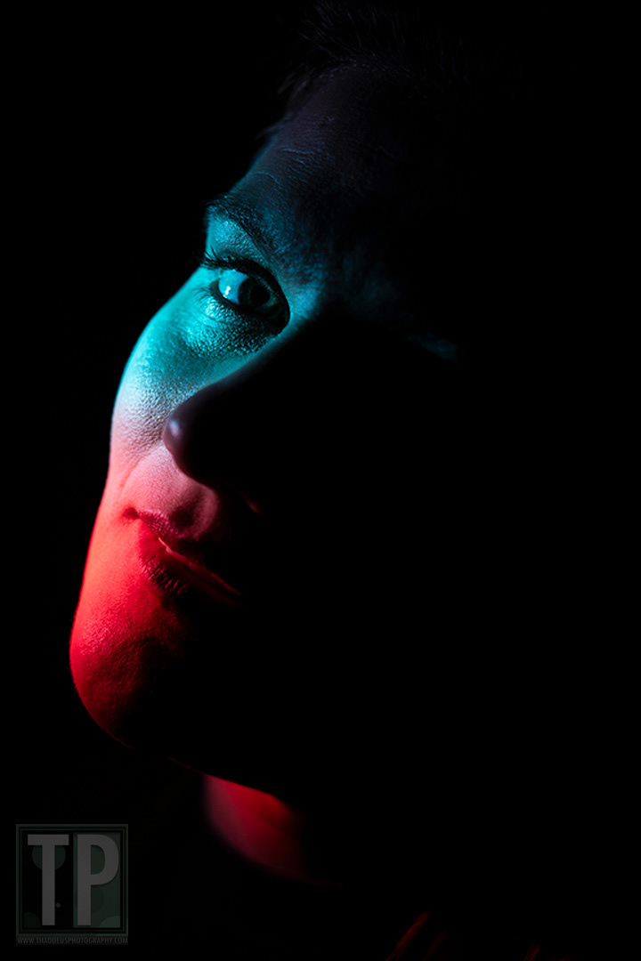 A more intimate and colorful portrait of Ilja during a session.