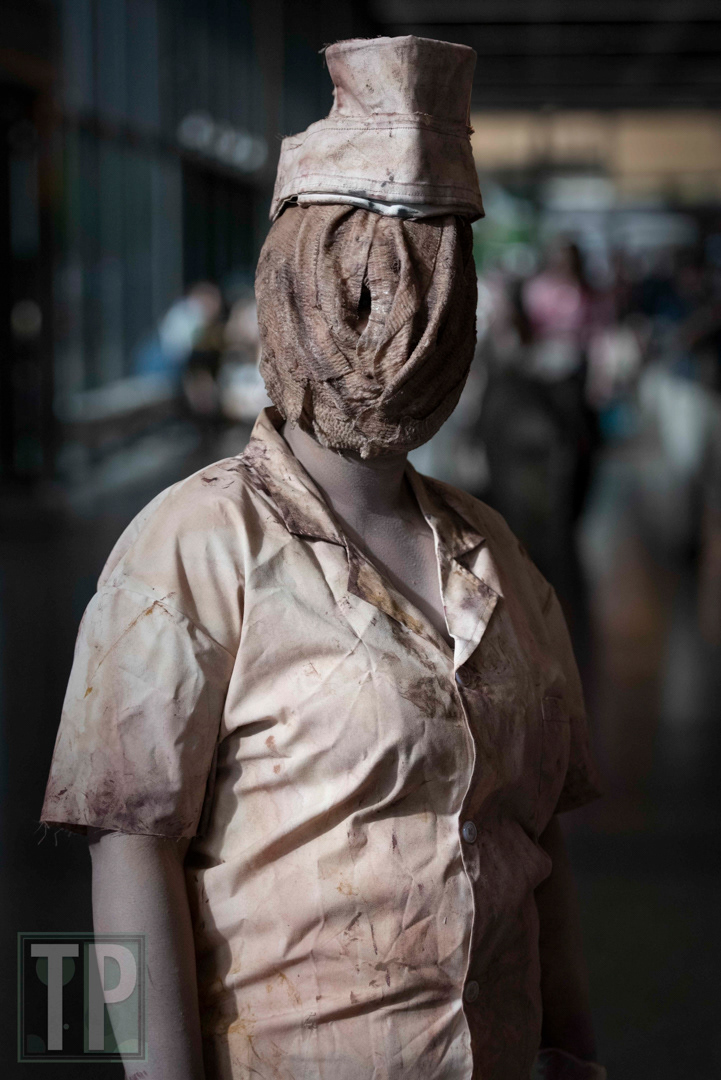 A cosplayer dressed as a nurse from the game Silent Hill at Heroes Dutch Comic Con - Summer 2024.