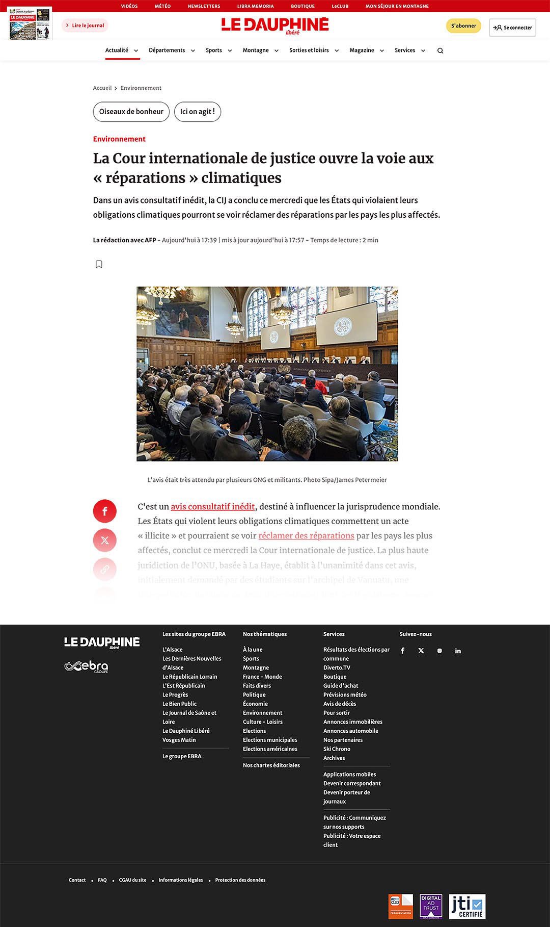 ledauphine.com [France] - July 23, 2025